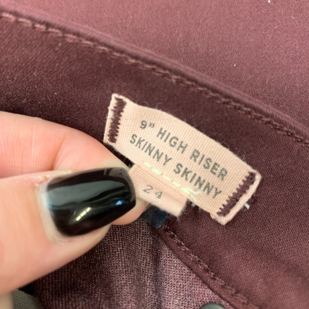 Madewell Burgundy Skinny Jeans - Picture 3 of 5